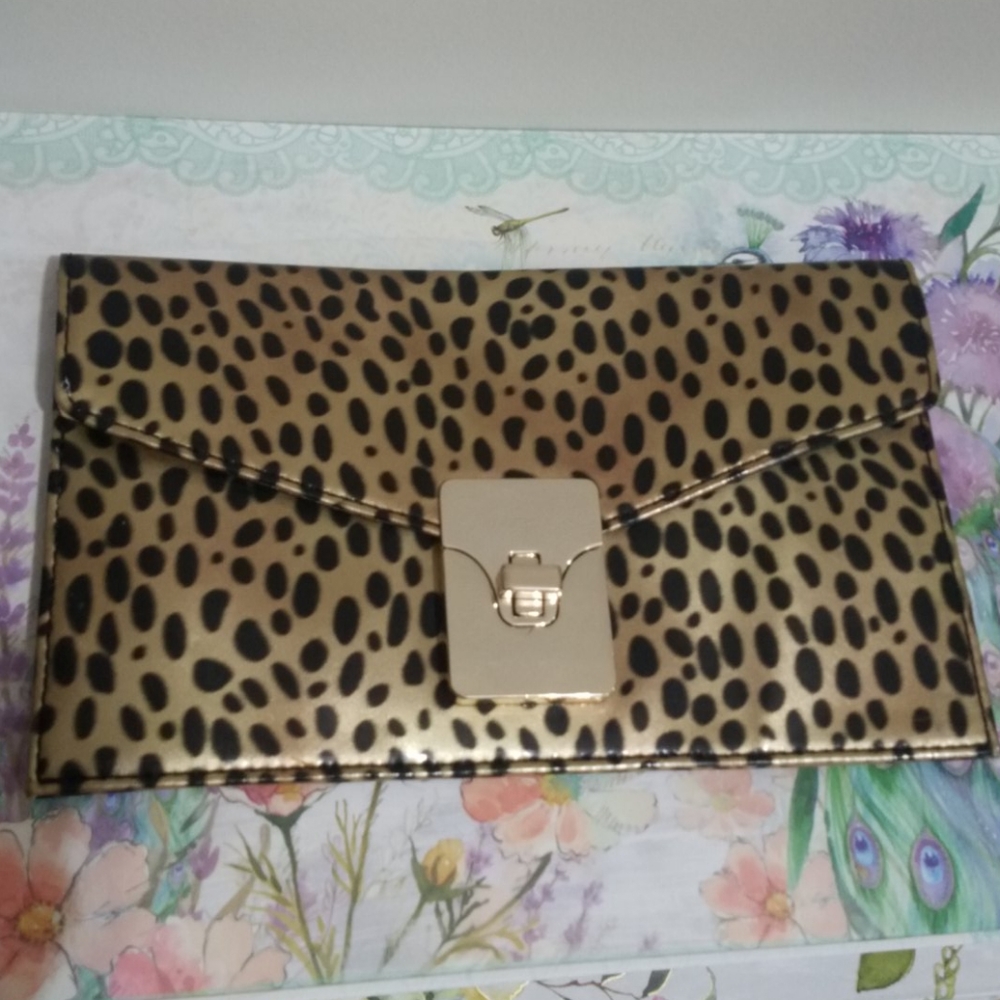 Talbots Leopard print envelop purse